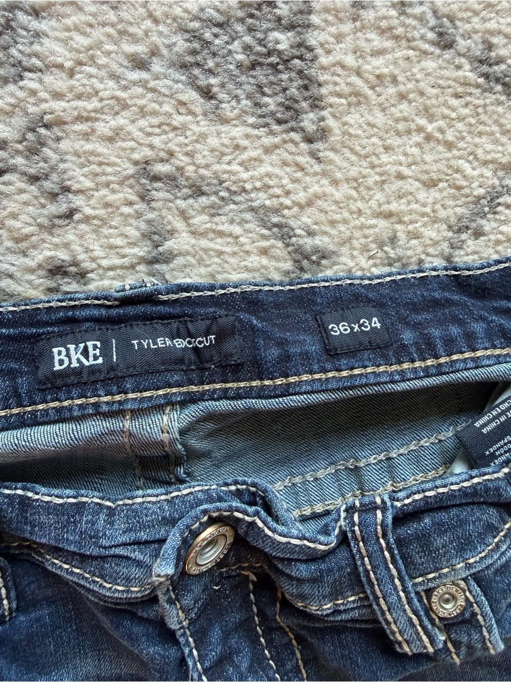 BKE Tyler BootCut Jeans in Dark Blue Wash